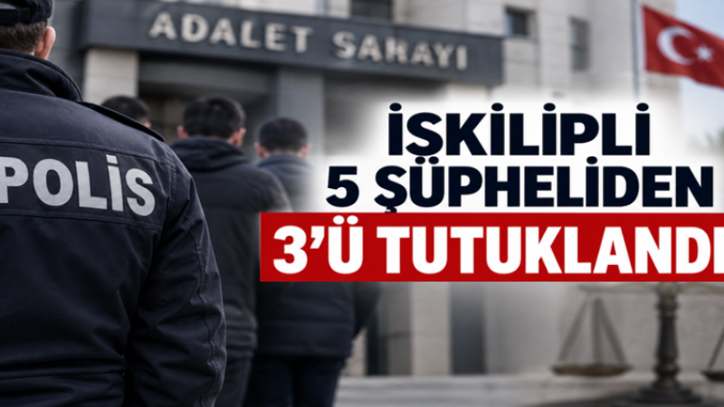 ALİHAN KURİŞ SORUŞTURMASINDA İSKİLİPLİ 5 ŞÜPHELİDEN 3'Ü TUTUKLANDI